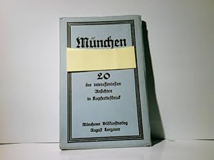 München. Hauptastadt der Bewegung. 20 der interessantesten Ansichten in Kupfertiefdruck. Mappe mi...