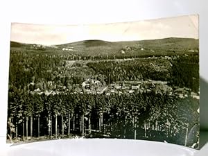 Schierke / Harz. Alte Ansichtskarte / Postkarte s/w, gel.1959. Blick von den Schnarcher Klippen