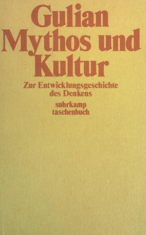 Imagen del vendedor de Mythos und Kultur : zur Entwicklungsgeschichte d. Denkens. Suhrkamp-Taschenbuch (Nr 666) a la venta por books4less (Versandantiquariat Petra Gros GmbH & Co. KG)