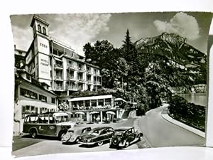 Brunnen. Vierwaldstättersee. Schweiz. Hotel Eden. Alte Ansichtskarte / Postkarte s/w ungel., ca 5...