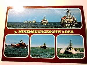 Schiffe. 3. Minensuchgeschwader. Alte Ansichtskarte / Postkarte farbig, ungel., mit Stempl 1984. ...