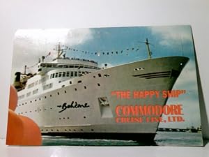 Schiffe. MS " La Boheme ". The Happy Ship. Alte Ansichtskarte / Postkarte farbig, gel., ca 60ger ...