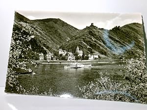 Kamp - Bornhofen a. Rh. Blick auf Bornhofen mit den Ruinen Sterrenberg u. Liebenstein. ( Feindlic...