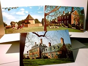 Williamsburg / Virginia. 3 x Alte Ansichtskarte / Postkarte farbig, ungel., ca 80ger Jahre ?. 1 x...