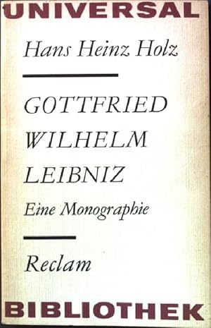 Bild des Verkufers fr Gottfried Wilhelm Leibniz - Eine Monographie Universal Bibliothek 964 zum Verkauf von books4less (Versandantiquariat Petra Gros GmbH & Co. KG)