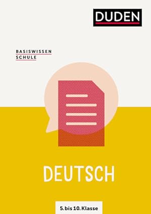 Seller image for Basiswissen Schule ? Deutsch 5. bis 10. Klasse: Das Standardwerk fr Schler for sale by Studibuch