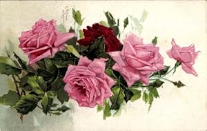 Ansichtskarte / Postkarte Blühende Rosen, Blüten