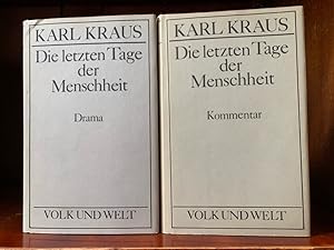 Bild des Verkufers fr Die letzten Tage der Menschheit. 2 Bnde. Tragdie in fnf Akten mit Vorspiel und Epilog. zum Verkauf von Antiquariat an der Nikolaikirche