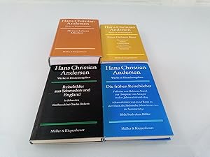 Imagen del vendedor de Konvolut 4 Bcher: Hans Christian Andersen Werke in Einzelausgaben: Meines Lebens Mrchen; Eines Dichters Basar; Reisebilder aus Schweden und England; Die frhen Reisebcher Hans Christian Andersen. [ltere bertr. aus dem Dn., neu durchges. und erg. von Tove Fleischer] a la venta por SIGA eG