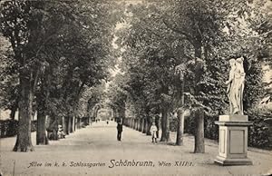 Ansichtskarte / Postkarte Wien 13 Hietzing Österreich, Schönbrunn, Allee im k. k. Schlossgarten, ...