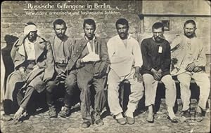 Ansichtskarte / Postkarte Russische Kriegsgefangene in Berlin, Verwundete armenische und kaukasis...