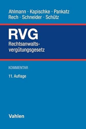 Bild des Verkufers fr Rechtsanwaltsvergtungsgesetz zum Verkauf von AHA-BUCH GmbH