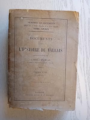 Documents relatifs à l'histoire du Vallais (Valais). Tome VIII (1432 - 1457)