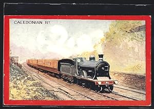 Künstler-Postcard Caledonian Ry., Locomotive at high speed