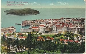 Dubrovnik sa Lokrumom. Dubrovnik mit Lacroma.