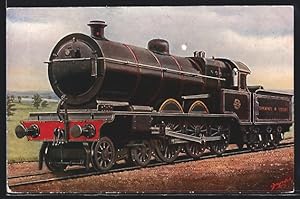 Künstler-Postcard Express Locomotive, Lancashire and Yorkshire Railway