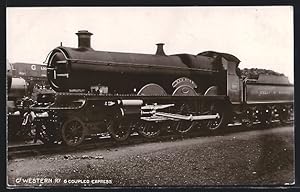 Postcard Gt. Western Ry., 6 Coupled Express, Locomotive 4006 Red Star