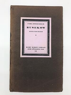 Seller image for Busekow : eine Novelle. [Aus der Reihe:] Der Jngste Tag ; Band 14 for sale by Antiquariat Zeitenstrom
