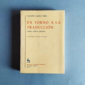 Seller image for En Torno a la Traduccin. Teora. Crtica. Historia. for sale by Carmichael Alonso Libros