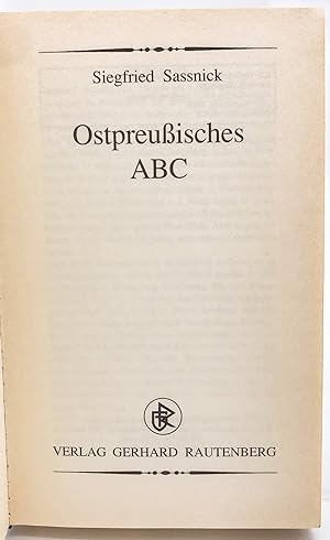 Ostpreussisches ABC