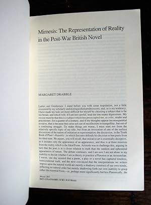 Seller image for Mimesis: the representation of reality in the post-war British novel. [Offprint from Mosaic: a journal for the interdisciplinary study of literature, Winter 1987] for sale by James Fergusson Books & Manuscripts