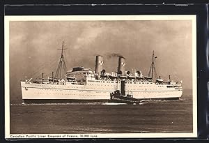 Bild des Verkufers fr Ansichtskarte Passagierschiff Empress of France, Canadian Pacific Liner auf hoher See zum Verkauf von Bartko-Reher