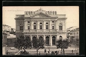 Ansichtskarte Corfou / Korfu, Théâtre, Vorderansicht vom Theater