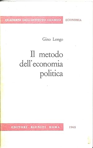 Imagen del vendedor de Il Metodo Dell'Economia Politica a la venta por MULTI BOOK