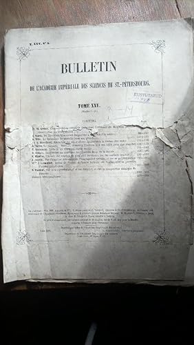 Bulletin de l academie imperiale des Scienes de St. Petersbourg Tome XXV Nr. 2