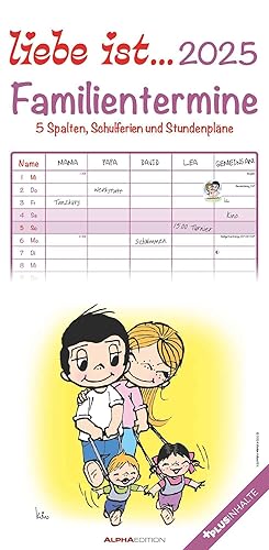 Imagen del vendedor de liebe ist. 2025 Familientermine - Familien-Timer - Termin-Planer - Kinder-Kalender - Familien-Kalender - 22x45 a la venta por moluna