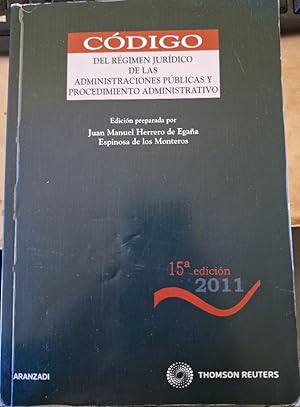 Imagen del vendedor de CODIGO DEL REGIMEN JURIDICO DE LAS ADMINISTRACIONES PUBLICAS Y PROCEDIMIENTO ADMINISTRATIVO. a la venta por Libreria Lopez de Araujo