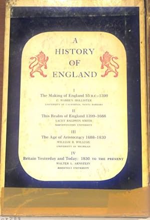Image du vendeur pour A History of England [series of four books, general editor Lacey Baldwin Smith] mis en vente par WeBuyBooks 2