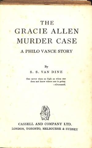Seller image for The Gracie Allen Murder Case for sale by WeBuyBooks 2