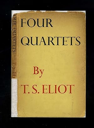 Seller image for FOUR QUARTETS (First edition - ninth impression - variant with corrected typesetting error - this copy with original newspaper obituary and a lock of hair!) for sale by Orlando Booksellers