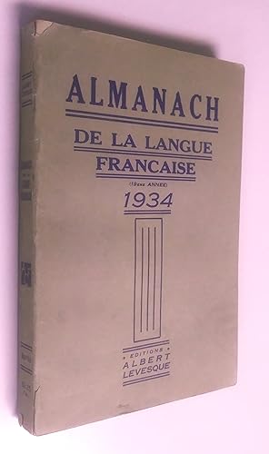 Almanach de la langue francaise 1934 (19ème année)