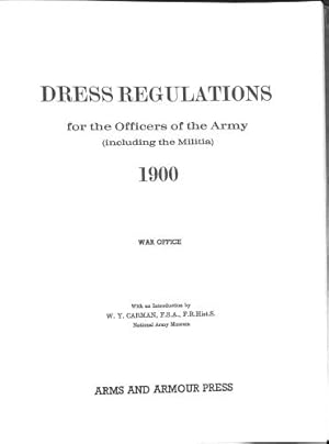 Bild des Verkufers fr Dress Regulations for the Officers of the Army (including the Militia) 1900 zum Verkauf von WeBuyBooks