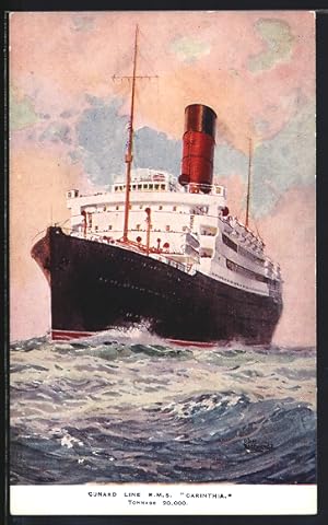 Bild des Verkufers fr Knstler-Ansichtskarte RMS Cunard Line Carinthia zum Verkauf von Bartko-Reher