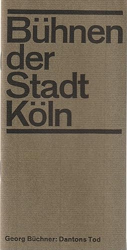 Seller image for Programmheft Georg Bchner DANTONS TOD 27. Dezember 1965 Spielzeit 1965 / 66 for sale by Programmhefte24 Schauspiel und Musiktheater der letzten 150 Jahre