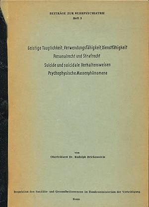 Beiträge zur Wehrpsychiatrie - Heft 3.