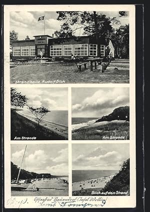 Ansichtskarte Neuendorf, Strandhalle Rudolf Bick, Strand