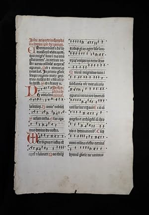 Leaf from Missale Coloniense 1487 music.