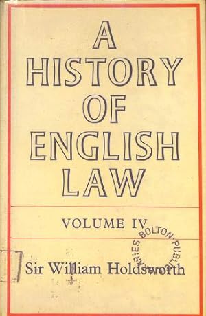 Bild des Verkufers fr A History of English Law: Volume IV zum Verkauf von WeBuyBooks