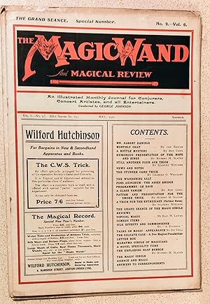 Imagen del vendedor de The Magic Wand And Magical Review May 1916 / Roy Cowl "A Bottle of Mystery" / Rupert Holmes Slater "Humorous Presentation of the Rope and Rings" / Stanley Witcher "Still Another Four Ace Trick Card" / Charles O Williams "The Stunner Card Trick" / Roy Cowl "A Glass Vanish" / THE GRAND SEANCE OF THE MAGIC CIRCLE / Ray W Lawes "Topical Magic" a la venta por Shore Books