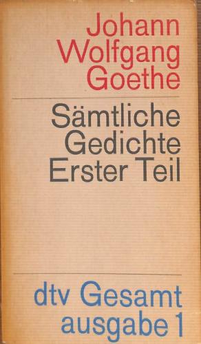 Image du vendeur pour Samtliche Gedichte Erster Teil mis en vente par WeBuyBooks