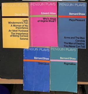 Imagen del vendedor de Five Miscellaneous 'Penguin Plays' books: Plays Pleasant, Oscar Wilde Selection, Pygmalion, Saint Joan, and Who's Afraid of Virginia Woolf? a la venta por WeBuyBooks 2