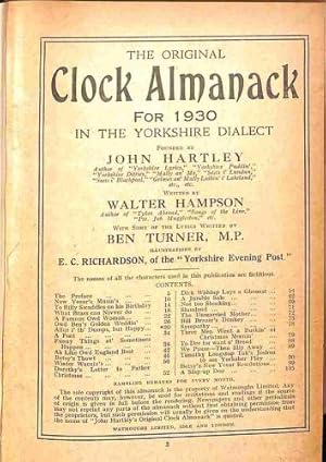 Seller image for The Original Clock Almanack in the Yorkshire Dialect (1930-1938) for sale by WeBuyBooks