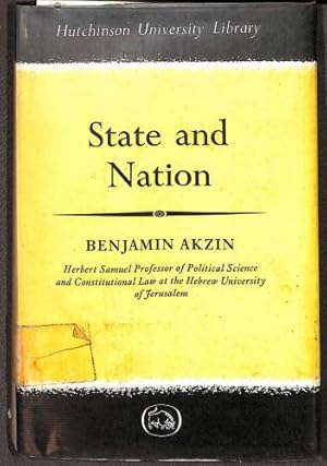 Imagen del vendedor de State and Nation a la venta por WeBuyBooks