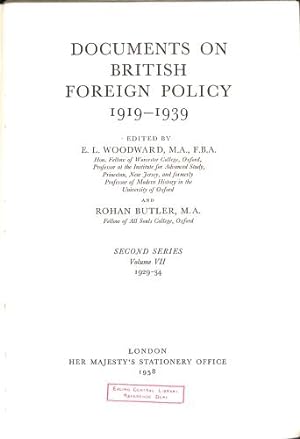 Seller image for Documents on British Foreign Policy 1919-1939: Volume VII - 1929-34 (Second Series) for sale by WeBuyBooks