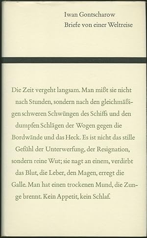 Bild des Verkufers fr Briefe von einer Weltreise ergnzt durch Texte aus der "Fregatte Pallas". Herausgegeben und bersetzt von Erich Mller-Kamp. zum Verkauf von Schsisches Auktionshaus & Antiquariat