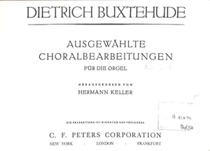 Bild des Verkufers fr Ausgewahlte Choralbearbeitungen fur die Orgel. Herausgegeben von Hermann Keller zum Verkauf von WeBuyBooks